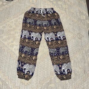 KATHEMANDU IMPORTS WOMENS ELEPHANT 🐘 PRINT 100% RAYON PANT SIZE STANDARD